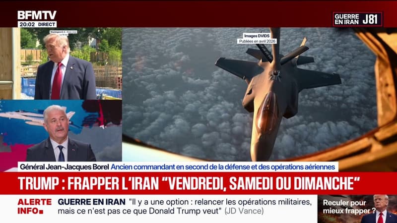 Donald Trump pourrait relancer les frappes dans quelques jours: "Son objectif c'est d'amener les Iraniens à la table des négociations", estime le Général Jean-Jacques Borel