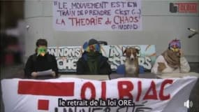 Blocage des universités: cette drôle d’image des étudiants de Tolbiac lors d’une "conférence de presse"