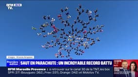 151 personnes battent le record du monde de saut en parachute en équipe