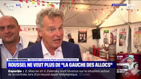 À la Fête de l'Huma, les propos de Fabien Roussel sur "la gauche des allocs" font polémique