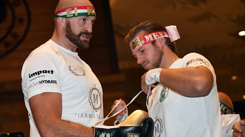 Tyson Fury et son coach Ben Davison