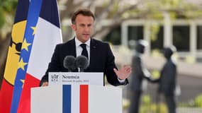 Emmanuel Macron à Nouméa le 26 juillet 2023 