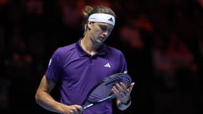 Alexander Zverev lors de sa défaite contre Taylor Fritz au Six Kings Slam (6-3, 6-4), le 15 octobre 2025