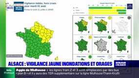 Alsace: vigilance jaune inondations et orages