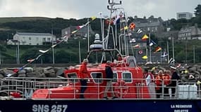 La Regnouse, une vedette utilisée par les sauveteurs de la SNSM de la station de Diélette (Manche)