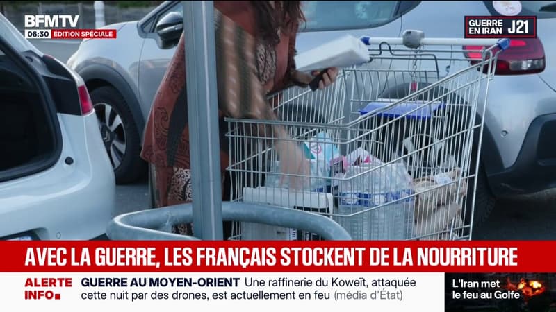 Avec la guerre au Moyen-Orient, les Français stockent de la nourriture