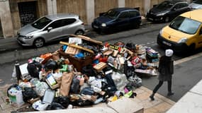 Poubelles à Marseille le 28 décembre 2020