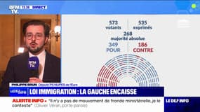 Loi immigration: Philippe Brun (PS) estime qu'Aurélien Rousseau "a eu le courage de mettre fin à son mandat"