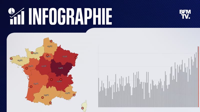 INFOGRAPHIE - Climat: les chiffres fous de l'année 2023 en France