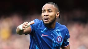 Le Français Christopher Nkunku avec Chelsea, le 16 mars 2025