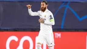 Sergio Ramos lors du match Real-Inter, le 3 novembre 2020