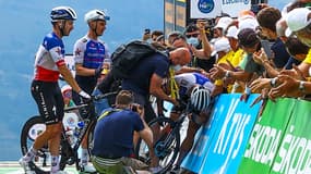 Fabio Jakobsen à l'arrivée de la 17e étape du Tour de France, le 20 juillet 2022