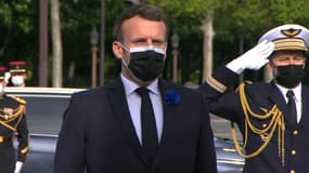 Emmanuel Macron lors de la commémoration du 8 mai 1945 à Paris