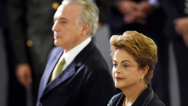 Dilma Roussef et le vice-président Michel Temer, en décembre 2015.