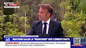 80 ans du débarquement en Provence: "La part d'Afrique en France est aussi ce legs qui nous oblige", assure Emmanuel Macron