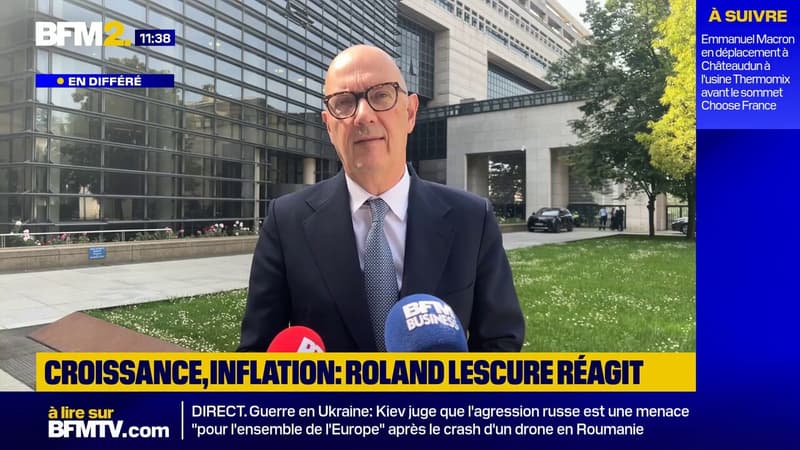 "Ce n'est pas une bonne nouvelle": Roland Lescure réagit à la révision à la baisse de la croissance en France