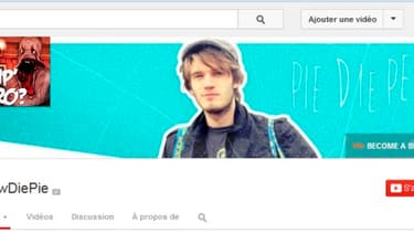 La page YouTube de Pewdiepie a 12 millions d'abonnés.