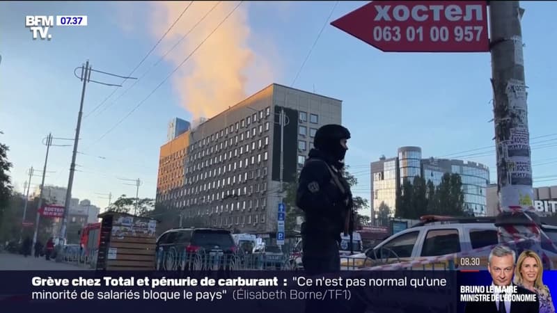 Kiev: des drones kamikazes ont ciblé la capitale ukrainienne ce matin, de très fortes explosions entendues dans le quartier central