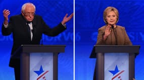 Bernie Sanders et Hillary Clinton, lors d'un débat démocrate sur ABC, le 19 décembre 2015.