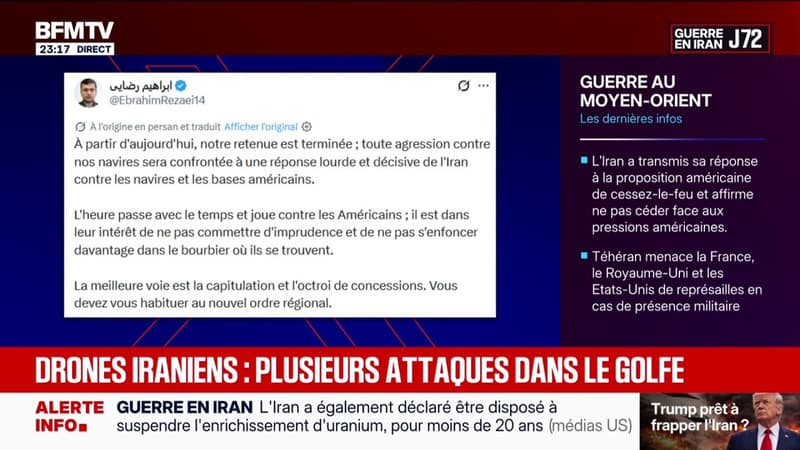 Les tensions maritimes s'intensifient dans le détroit d'Ormuz avec des attaques de drones