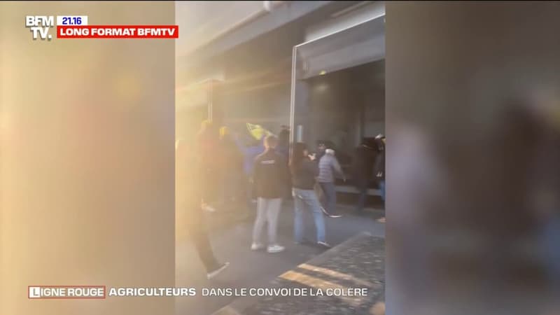 LIGNE ROUGE - L'interpellation des agriculteurs de la Coordination rurale du Lot-et-Garonne après leur incursion sur le marché de Rungis