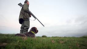 Un chasseur dans les marais de Graignes, dans la Manche, le 21 août 2010.