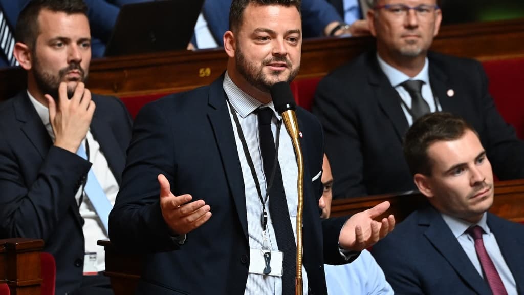 Kevin Mauvieux à l'Assemblée nationale le 3 août 2022