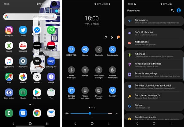Interface du Samsung Galaxy S10 Interface du Samsung Galaxy S10