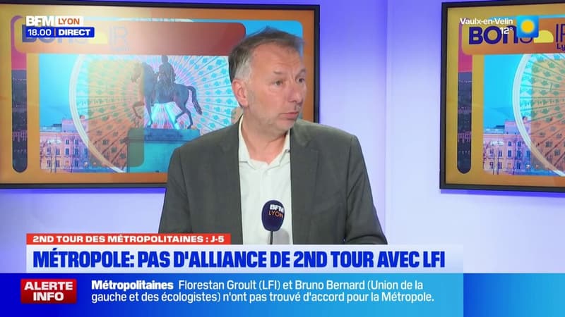 Bruno Bernard, président de la métropole de Lyon, déplore "le choix de LFI de ne pas vouloir se rassembler" au second tour de l'élection dimanche prochain