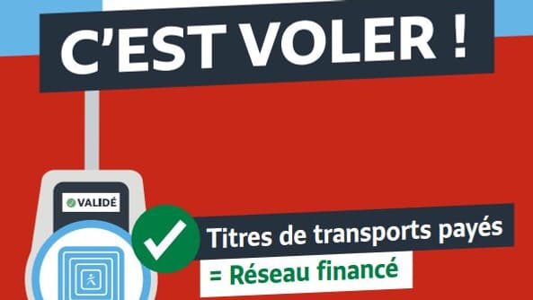 La campagne anti-fraude lancée dans les bus par IDF Mobilités.