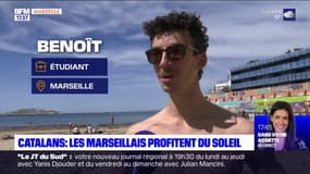 Plage des Catalans: les Marseillais profitent du soleil