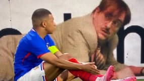 La séquence très drôle entre Mbappé et le personnage d’une publicité lors de France-Luxembourg (3-0, amical), le 5 juin 2024