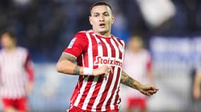 Rony Lopes avec l'Olympiacos en décembre 2021