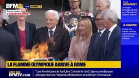 JO d'hiver 2026: la flamme olympique à Rome en présence du président italien