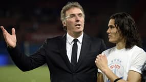 Laurent Blanc et Edinson Cavani