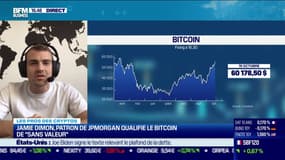 Jamie Dimon, patron de JPMorgan qualifie le bitcoin de “sans valeur”