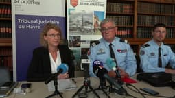Une conférence de presse de la procureure du Havre, le 7 août 2025.
