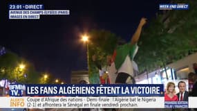 Les fans de l'Algérie fêtent la qualification en finale de la CAN sur les Champs-Elysées