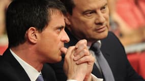 Manuel Valls et Jean-Christophe Cambadélis le 7 juin 2015 au congrès du PS.