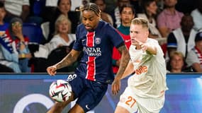 Bradley Barcola lors de PSG-Montpellier, le 23 août 2024.