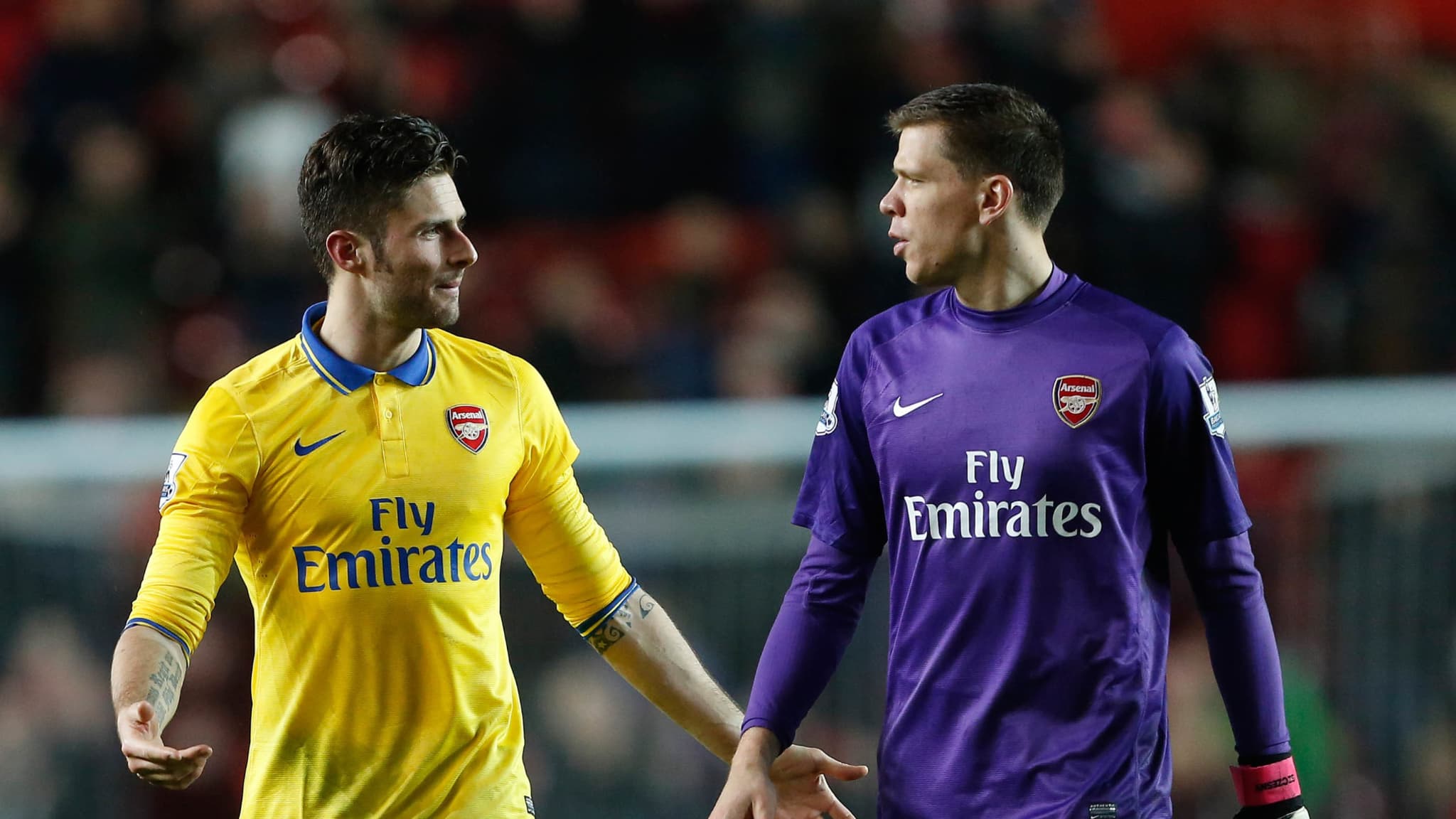 Szczesny avec Giroud en 2014