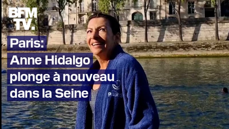 Paris: Anne Hidalgo s'est à nouveau baignée dans la Seine, à la veille des Jeux paralympiques