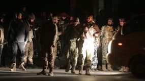 Des jihadistes syriens dans les rue d'Alep, le 29 novembre 2024
