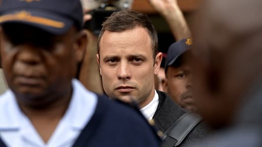 Oscar Pistorius à la sortie de l'audience, le 11 mars.