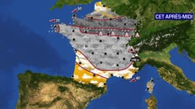 Les prévisions météo pour l'après-midi du 14 décembre 2022.