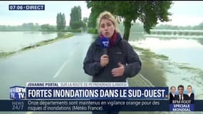 Dans les Landes, la ville de Peyrehorade toujours entourée par les eaux 