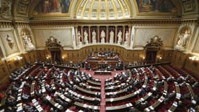 Les sénateurs français ont rejeté vendredi par 176 voix contre 164 une motion de l'opposition de droite qui visait à soumettre à référendum le projet de loi sur le mariage homosexuel. /Photo prise le 4 avril 2013/REUTERS/Charles Platiau