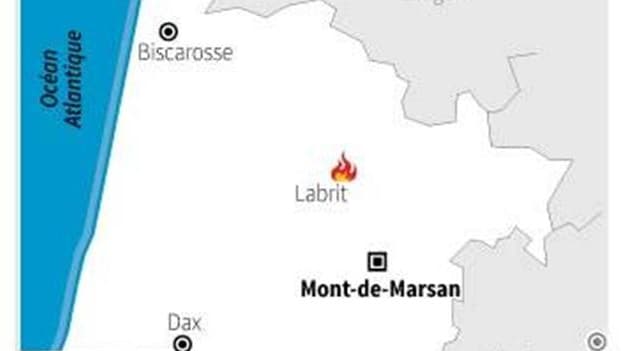 INCENDIE À LABRIT DANS LES LANDES