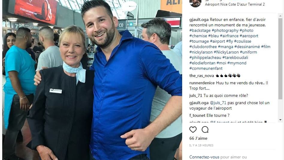 Dorothée sur le tournage de Nicky Larson