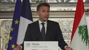 Emmanuel Macron à l'Institut du monde arabe 23 mars 2026.